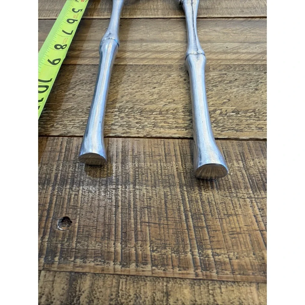 Pottery Barn Skeleton Hands Serving Set Halloween - Metal Salad Servers